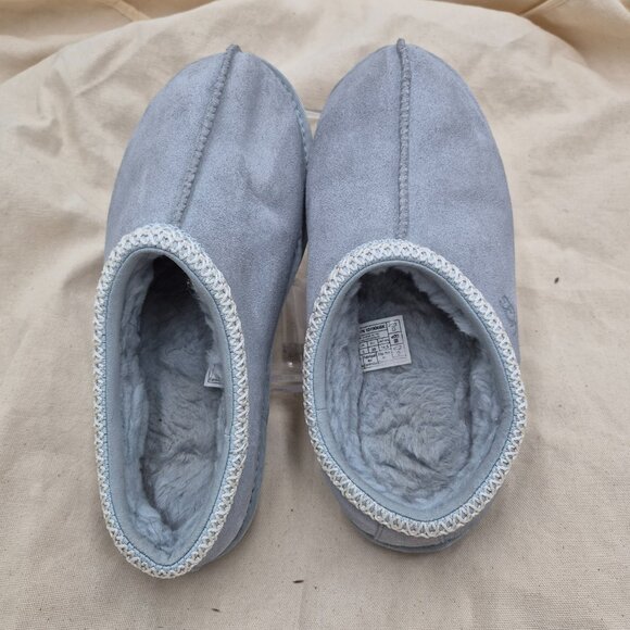 UGG Tasman slippers shoes light blue suede women's size 7 EU 38 big kids size 6 - Picture 2 of 7